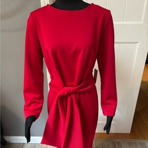 Eloquii red dress with wrap detail, NWT